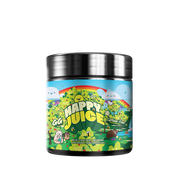 Black container with colorful cartoon forest and rainbow label featuring animals and "Caffeine Free" text