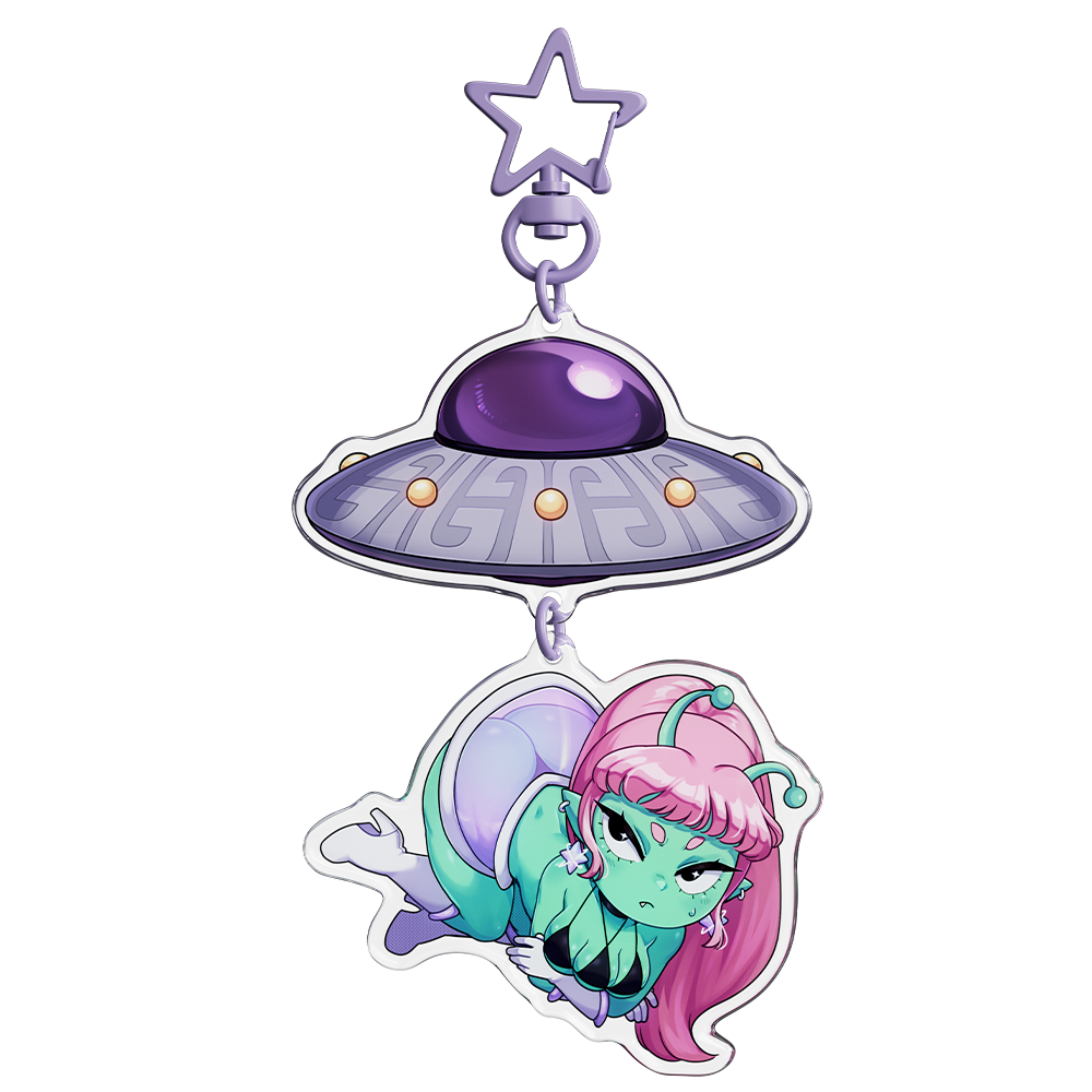 "I Come In Peace" Acrylic Keychain