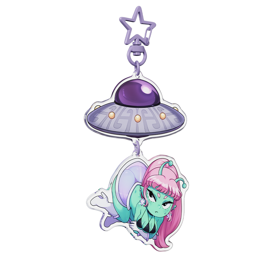 "I Come In Peace" Acrylic Keychain