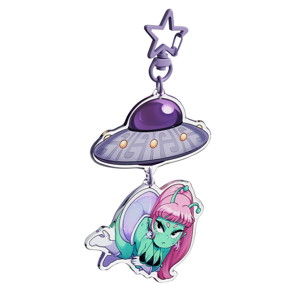 "I Come In Peace" Acrylic Keychain