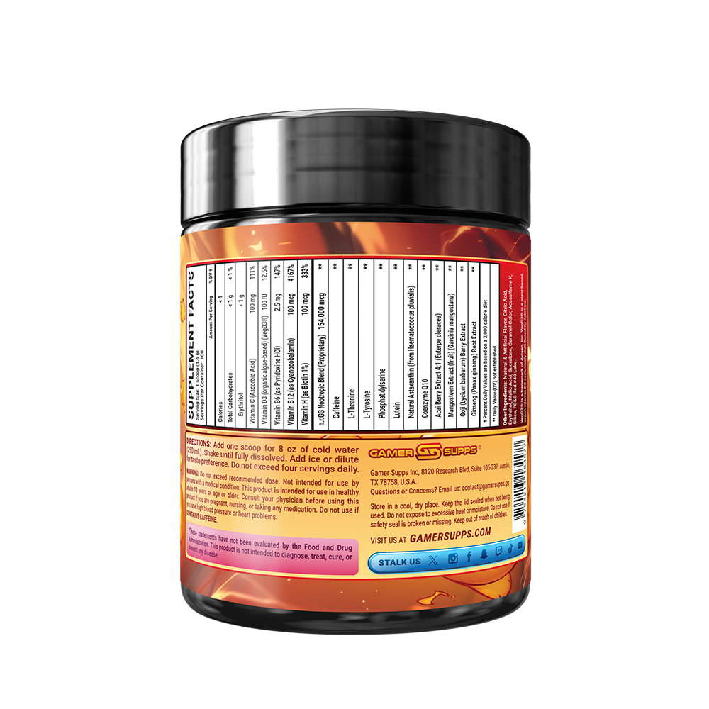 Sinder's Pyro Power - 100 Servings - Gamer Supps