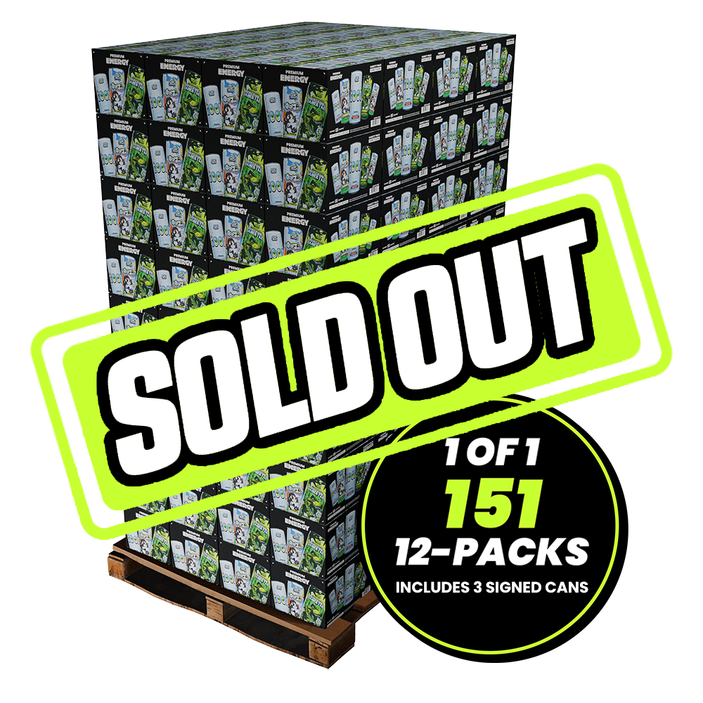 1 of 1 Mega Pallet (Includes 3 Signed Cans) - Gamer Supps