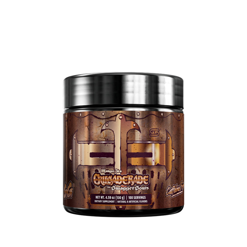 Dark brown supplement container with silver lid showing detailed nutrition facts and directions label