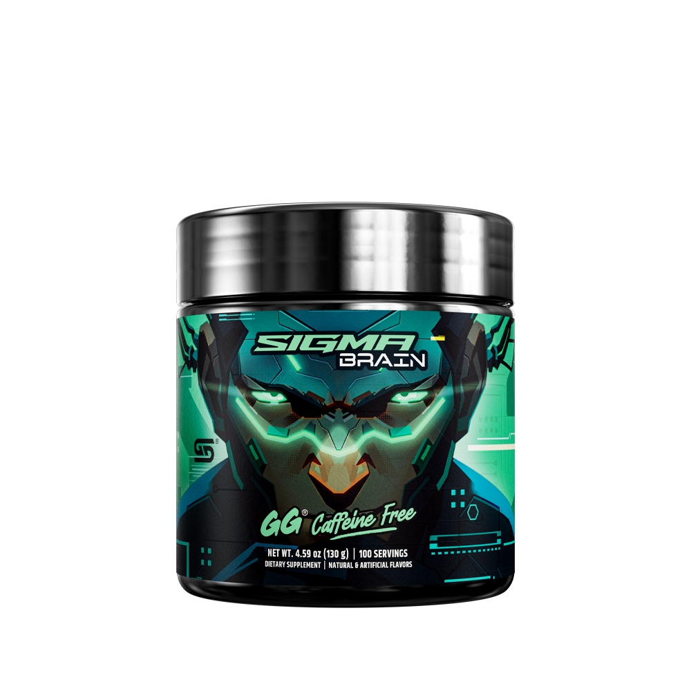 Front of Sigma Brain 100 Serving Caffeine Free Tub