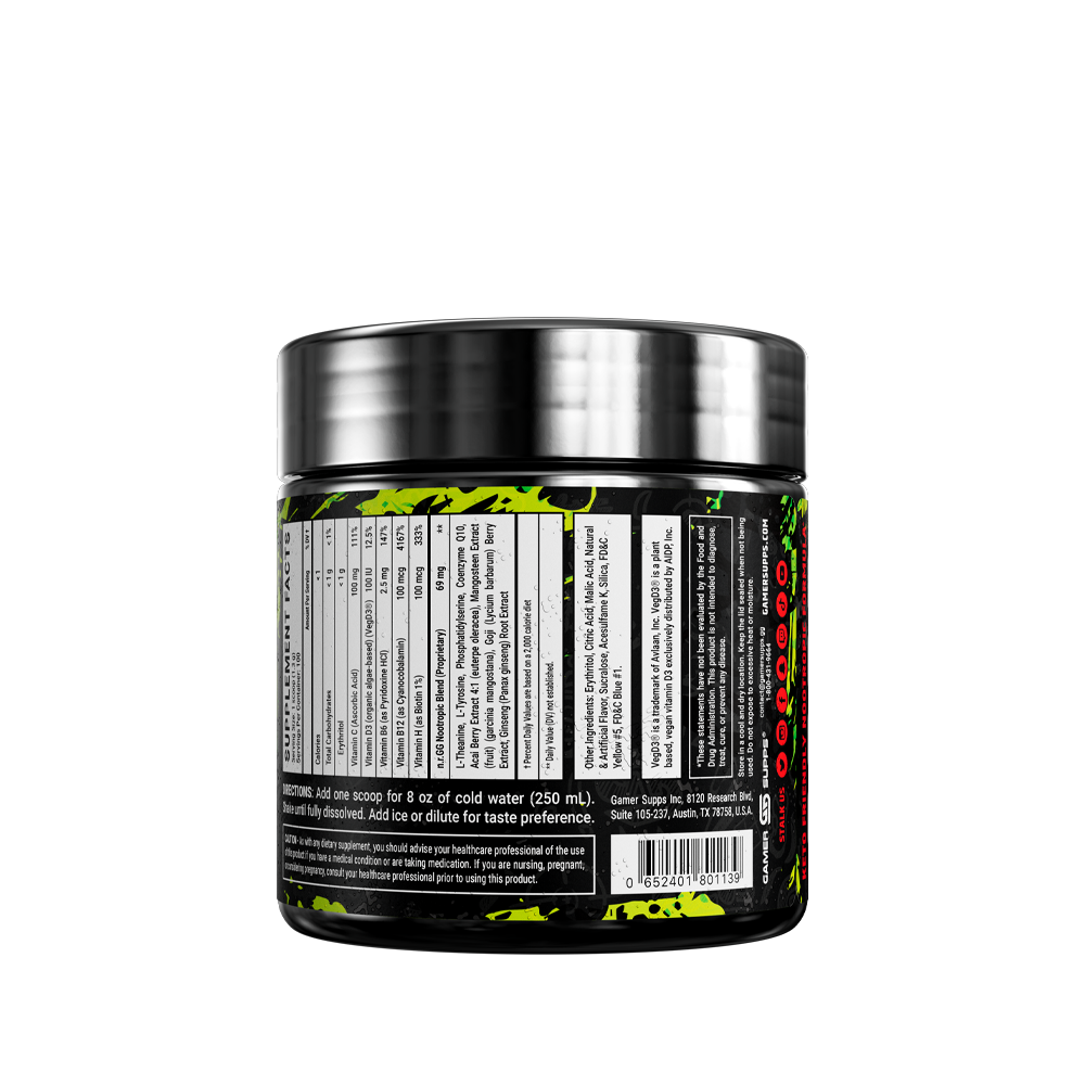 Sour Apple Caffeine Free - 100 Servings - Gamer Supps