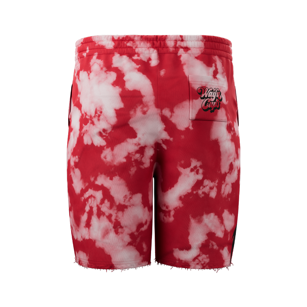 Backside of Succubus Shorts showing back pocket with the Waifu Cups logo printed on